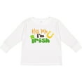 thumbnail image 3 of Inktastic Saint Patrick's Day, Clovers, Kiss Me I'm Irish Boys or Girls Long Sleeve Toddler T-Shirt, 3 of 5