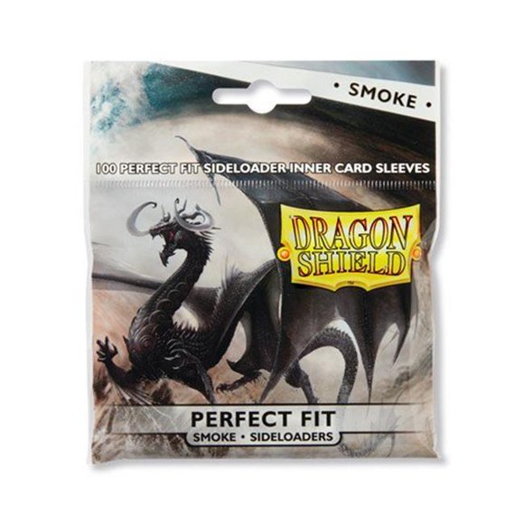 Arcane Tinmen ATM13123 Dragon Shield Perfect Fit Side-Loading Sleeves, Smoke - 100 Count