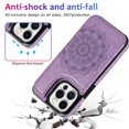 thumbnail image 3 of Funda para iPhone 12 Pro Max con tarjetero de piel sintética con estampado de flores de datura, 3 of 5