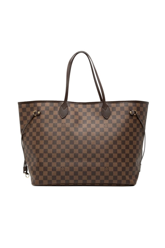 Pre-Owned Louis Vuitton Damier Neverfull GM Tote Bag N51106 Brown Leather Women's LOUIS VUITTON
