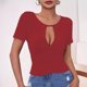 thumbnail image 4 of mfyjkho Tops Para Mujer, Camiseta/Camiseta Informal De Manga Corta Con Cuello Redondo Y Corte Ajustado Para Mujer Tops Y Blusas Para Mujer M, 4 of 8