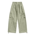 thumbnail image 5 of Mlzmgr Mens Cargo Pants Casual Loose Drawstring Elastic Waist Quick-Dry Joggers Outdoor Athletic Pants with Pockets(X-Large,Yellow), 5 of 9