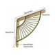 thumbnail image 2 of Soporte para estante triangular festoneado flotante de metal dorado, juego de 2 soportes de esquina para estante colgante para restaurante/oficina/decoración del hogar (20 cm/7,9 pulgadas), 2 of 5