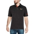 thumbnail image 4 of Men's Colosseum Black Miami Hurricanes Down Swing Polo, 4 of 5