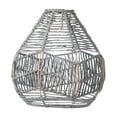 thumbnail image 4 of Pantalla de lámpara tejida a mano, pantalla colgante rústica, cubierta de luz colgante para restaurante, comedor, cocina, dormitorio, decoración del Gris Fernando Pantalla tejida, 4 of 8