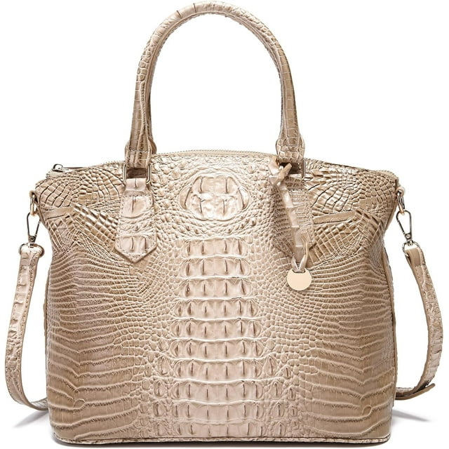 LHSHID Women Purse Satchel Bag Long Crossbody Classy Tote Bag Top Handle Vegan Leather Ladies Handbags Embossed Pattern