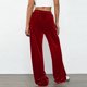 thumbnail image 4 of Pincandy Women's Solid Color Velour Pants - Elastic Waist, Loose Wide Leg Fit with Pockets, Luxurious & Comfortable for Loungewear & Daily Outings, 4 of 6