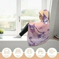 thumbnail image 7 of Kuromi And My Melody Hooded Blanket Poncho, Wearable Hooded Blanket Cozy Soft Warm Plush Fleece Blanket for Adult Women Men, 7 of 7