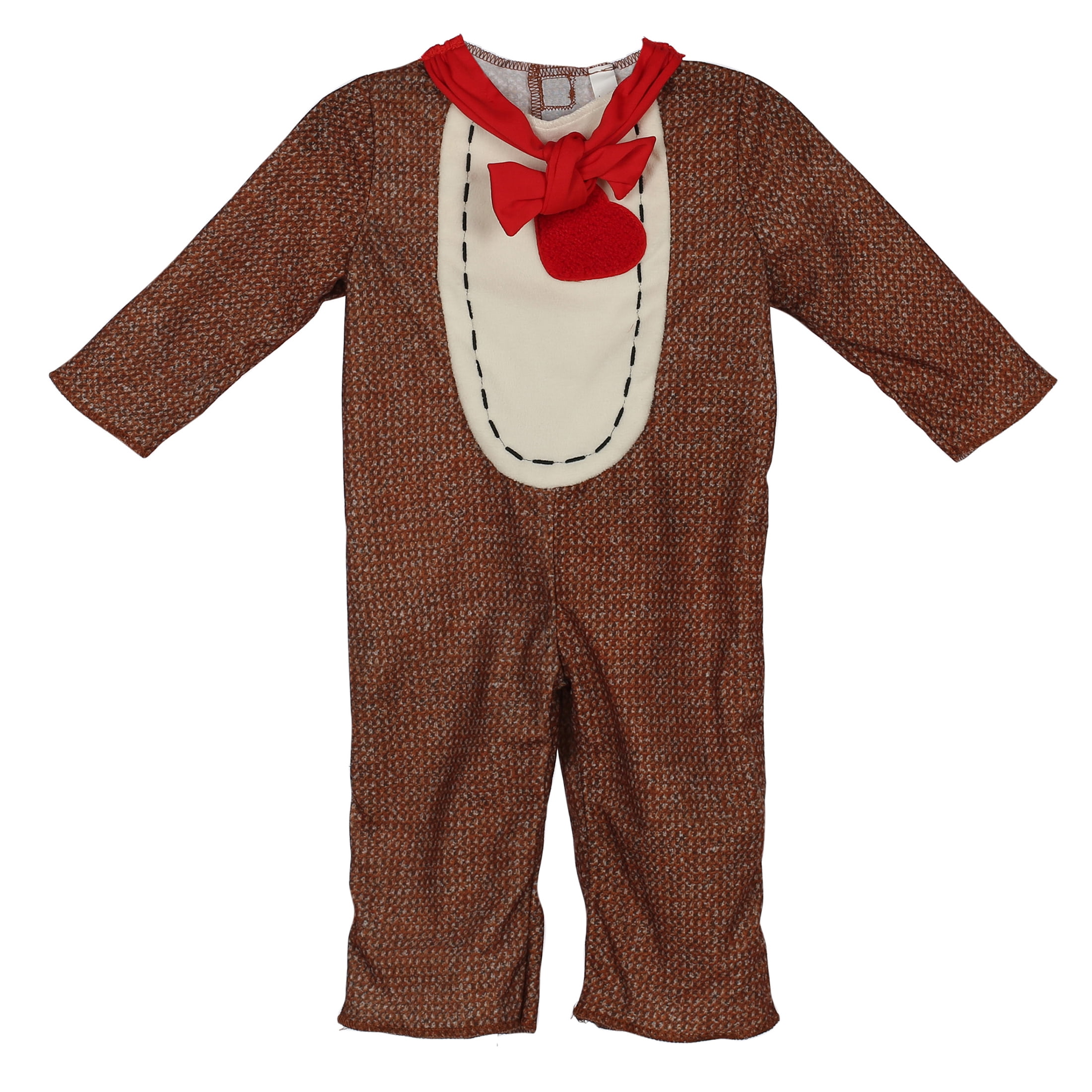 Sock Monkey Halloween Costume for Infant, Size 6-12M, by Way to Celebrate