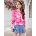 thumbnail image 4 of Arshiner Girls Long Sleeve T-Shirts Ruched Knot Side Tunic Blouse Tee Tops, 4 of 6