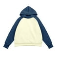 thumbnail image 4 of Boys And Girls Sweatshirt Crew Neck Hoodies Mid Size Children's Color Blocked Pullover Tops Hooded Sports Jackets, 4 of 9