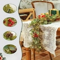 thumbnail image 3 of 3pc 1.8 Meter 20 Led Berry Pinecone Christmas Garland With Warm White Lights, Battery Powered Mantel Tabletop Decor, Festive Holiday Design, 3 of 11