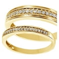 thumbnail image 2 of White Natural Diamond His And Hers Wedding Band Set in 14K Yellow Gold (0.25 Cttw), 2 of 2