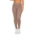 thumbnail image 3 of YELETE Women's Active Lace-Up Mesh Side Workout Leggings Smoky Mauve L, 3 of 4
