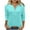 Green, variant on Maplenight Women's Shirts 3/4 Sleeve Button V Neck Pullover Blouses Summer Fall Knit Henley Loose Fit Basic Tops for Women