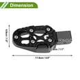thumbnail image 4 of Reposa pies de motocicleta Unique Bargains 4.6″ trasero de aleación de aluminio pedal negro 1 juego, 4 of 6
