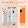 thumbnail image 2 of Compatible with iPhone 12 Pro Max Case , [Soft Anti-Scratch Microfiber Lining], Liquid Silicone Case Gel Rubber Shockproof Drop Protection Case(Orange), 2 of 16
