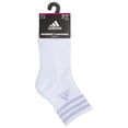 thumbnail image 2 of Women's adidas Cushioned 3-Stripe 3.0 High Quarter Socks 3-Pack Set Color: Light Beige Size: 5-10, 2 of 5