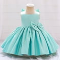thumbnail image 2 of IDOPIP Flower Girls Bowknot Tutu Dress for Kids Baby Wedding Birthday Party Baptism Formal Dresses, 2 of 6