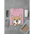 thumbnail image 3 of Corgi Eating Ramen T-Shirt Men -Image by Shutterstock, Male Large, 3 of 4
