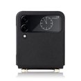 thumbnail image 4 of Dteck Case for Samsung Galaxy Z Flip 4,Luxury Leather Case Shockproof Hard PC with Shoulder Strap Cover for Galaxy Z Flip4 5G,Black, 4 of 8