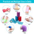 thumbnail image 7 of BCOOSS Self Adhering Elastic Bandage Wrap 12 Pack Cohesive Bandage Tape for Sports Knee Wrist 3Inch Multi Color, 7 of 7
