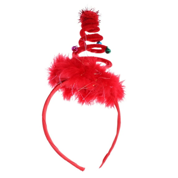 MUSEYA Party Headwear Hair Coil Bell Headband Red 1Pcs
