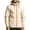 Beige, variant on Men's Streamlined Seam Hooded Hard Shell Rain Jacket Waterproof Hidden Diagonal Zipper Pockets Adjustable Hood Commute Coat Windbreaker Jackets for Men Red M