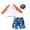 Orange, variant on Boys Surfing Swimwear Set, Rash Guard Long Sleeve Top With Colorful Stripes & Graphic Swim Trunks + Matching Swim Cap, UPF 50+ Beach Pool For Kids,5-6 Years