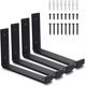 thumbnail image 1 of soportes de estante resistentes, soporte de esquina en ángulo recto en forma de J de 20 cm, soporte de estante industrial para estantes de pared de tablero de andamio, con tornillos y anclajes, 1 of 4
