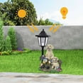 thumbnail image 4 of Resin Dog Statue with Solar Lights Outdoor Garden Decor Animal Figurine for Patio Balcony Walkway Lawn Ornament Cute Canine Sculpture Gift for Pet Lovers Home Decoration, 4 of 6