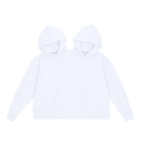 Hoodies for Women Hoodie Funny Couple Hooded Sweatshirt Unisex Oversized Casual Long Sleeve Pullover Loose Fit Top for Two People Wearing Hemlock