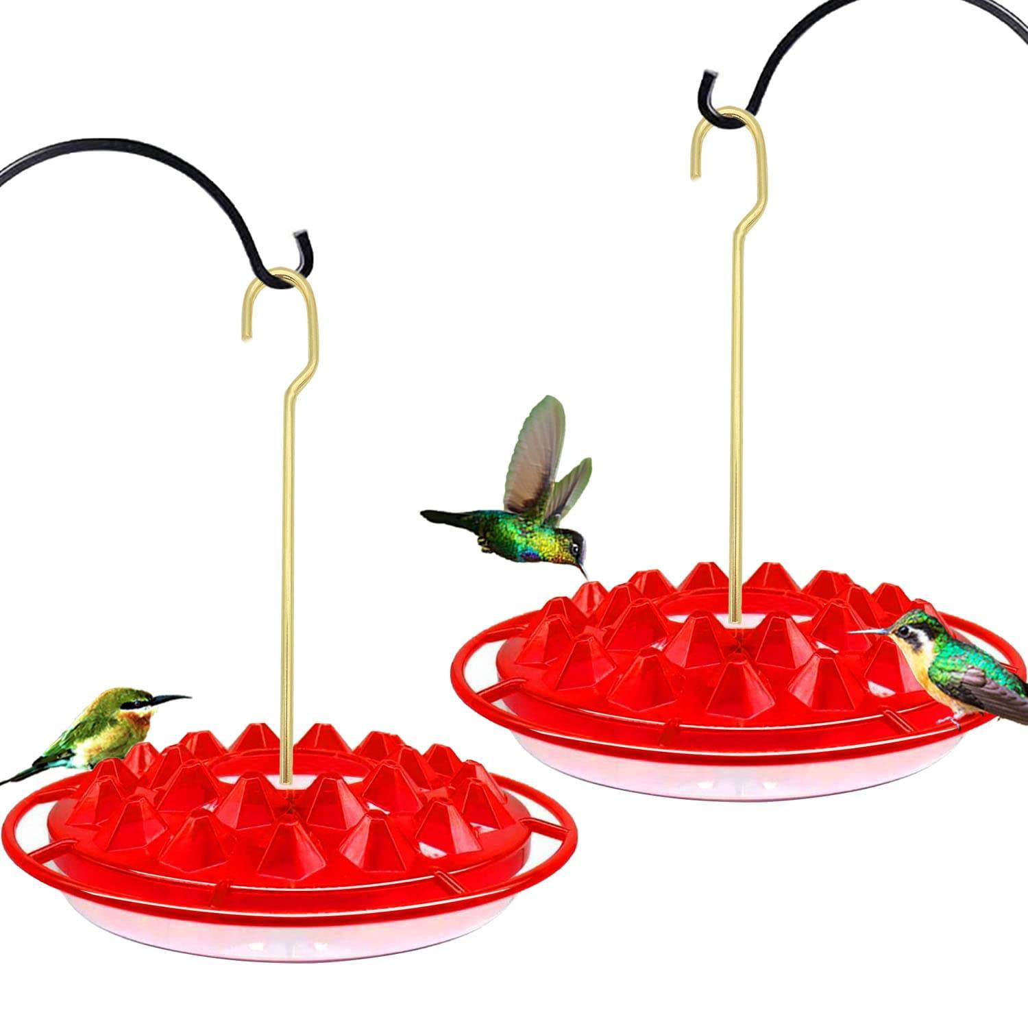 iMucci Hanging Hummingbird Feeders for 25 Feeding Ports, Leak-Proof, Easy to Clean and Fill, Hummingbird Feeders for Outdoors, Windows, Deck, Patio, Garden