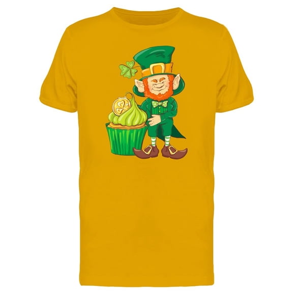 Leprechaun With Cupcake Tee Men's -Image by Shutterstock