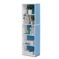 thumbnail image 4 of Librería Furinno Luder de 5 niveles, blanco/azul claro, 4 of 9
