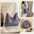 thumbnail image 4 of JGTDBPO Tote Bag Detachable Polka Dot Pattern Fabric Shoulder Bag with Strap Zipper Pocket Casual Daily Handbag 10x10 in, 4 of 6