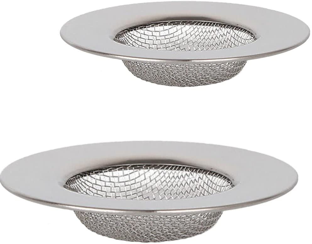 2 Piece Stainless Steel Strainer, Mini Sink Strainer, Stainless Steel Sink Drain Filter Filter, Filter Screen, Shower, Bath or Kitchen Sink Filter