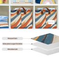 thumbnail image 4 of Yayeee Foldable Storage Basket for Shelves with Handles Waterproof Cloth Bins, Beige Abstract Wavy, 4 of 7
