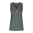 thumbnail image 5 of Njoeus Women's Button V-Neck Tank Tops, Womens Casual Sleeveless Ribbed Shirts Tunic Tops Summer Loose Dressy Blouse Long Tees S-XXL, 5 of 6