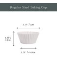 thumbnail image 3 of Paquete de 12 moldes para muffins reutilizables (blancos), silicona premium, ecológicos, sin BPA, molde para magdalenas, moldes para muffins, 3 of 5