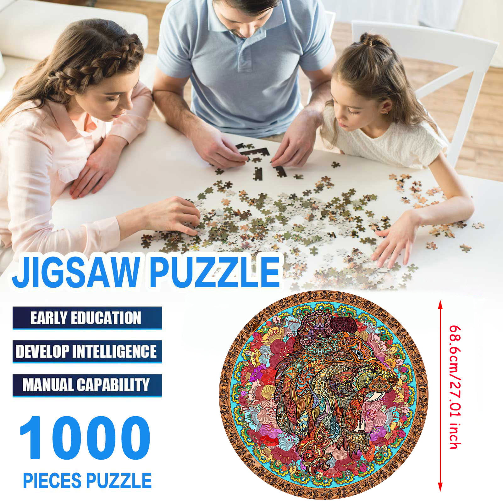 Jigsaw Puzzle 1000 Piece for Kids Adult,Large Puzzle Game Toys Gift Creativity Decompression Decorative，Soda can 
