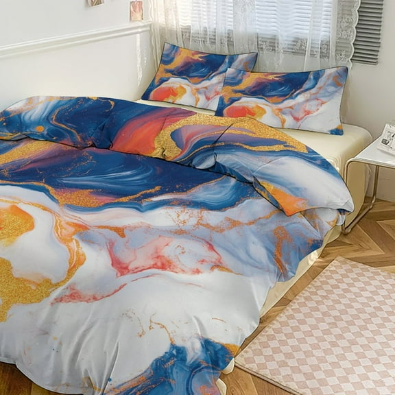 Colorful Marble (34) Duvet Cover Set Bedding Set Polyester Quilt Cover for Bedroom Decoration