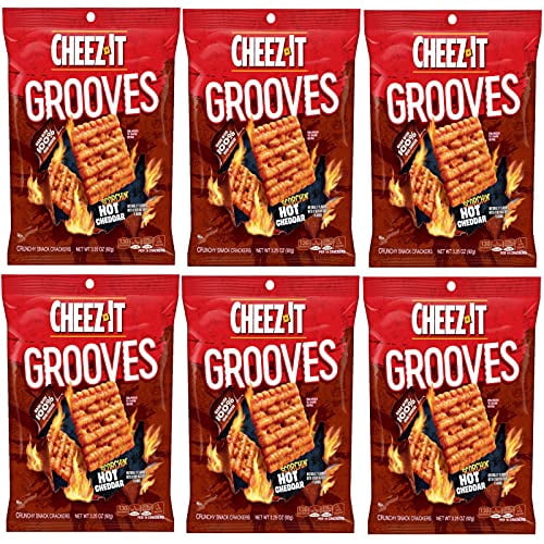 Cheez It Grooves Scorchin' Hot Cheddar 3.25 Ounce Case of 6