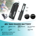 thumbnail image 5 of Accolmile 48V 16Ah Ebike Battery Lithium Downtube Batteries with USB Port XT60 Connector 30A BMS for 200-1000W Bafang Motor, 5 of 8
