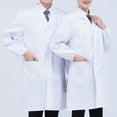 thumbnail image 2 of Dpytoraw Lab Coat For Men And Women Long Sleeve White Lab Coat For Students Doctors And Beauty Versatile Laboratory Workwear, 2 of 5