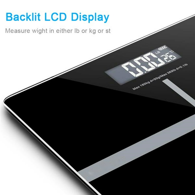 Digital Electronic LCD Personal Glass Bathroom Body Weight Weighing Scales  396LB