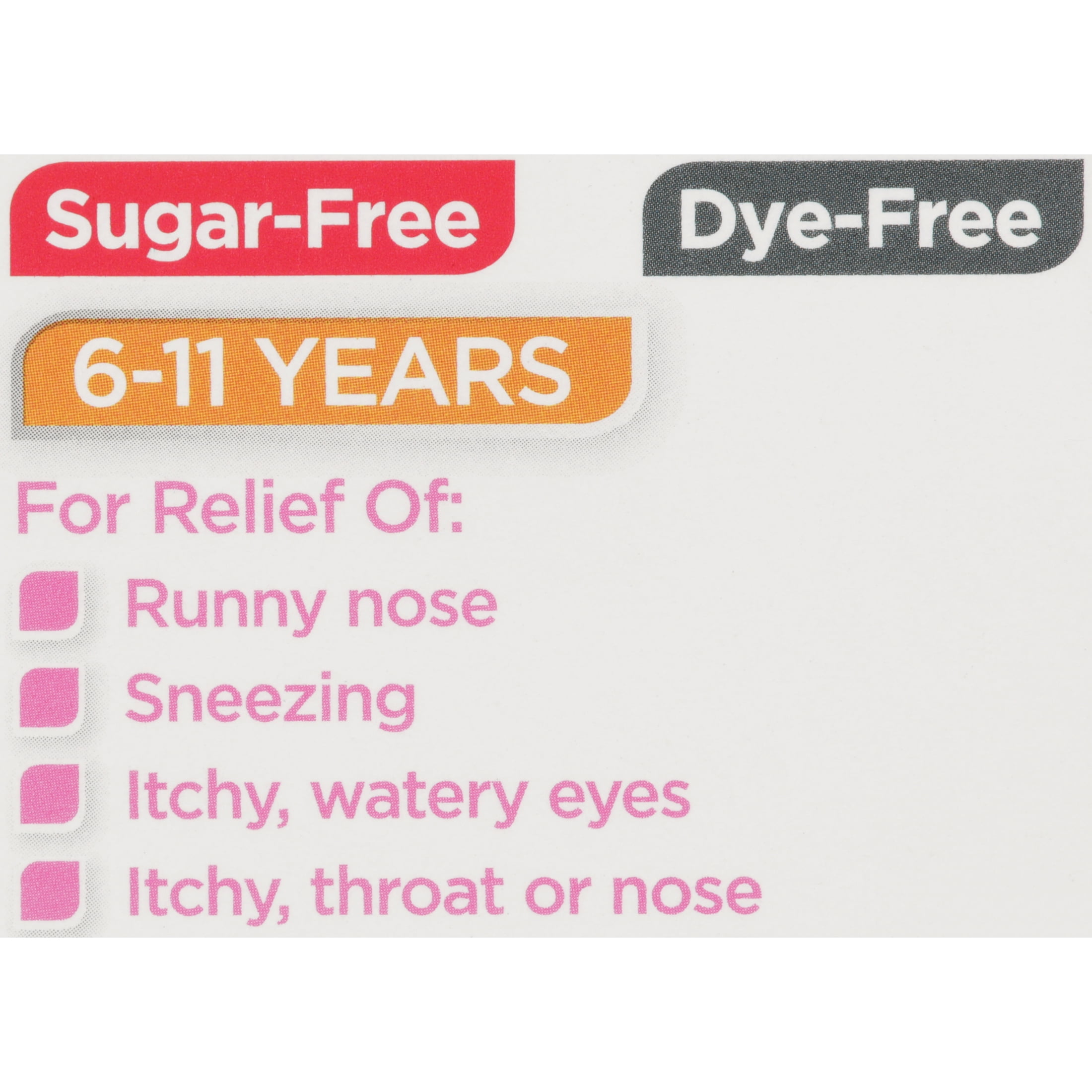 Equate Children's Allergy Relief Diphenhydramine HCl Antihistamine Oral Solution, Natural Cherry Flavor, 4 fl oz
