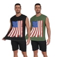 thumbnail image 3 of Iceglad Mens American Flag Tank Top 2 Pack Sleeveless Workout Muscle Shirts Loose Fit Summer Beach Gym Casual 4th of July Patriotic Tee, 3 of 8