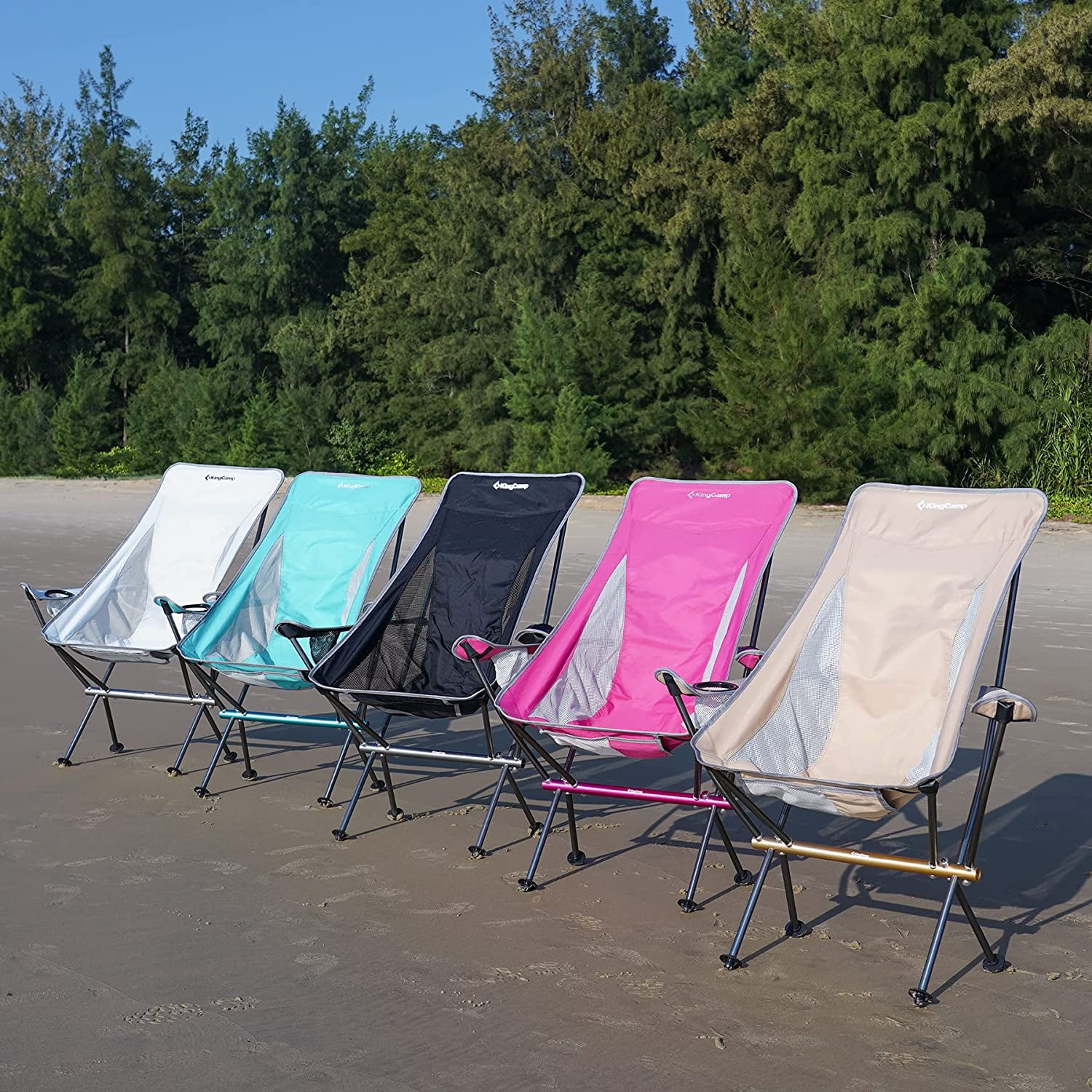 KingCamp High Back Camping Chairs Lightweight Compact Folding