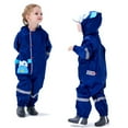 thumbnail image 5 of Hpgjzj Kids Toddler Rain Suit for boys girls One Piece Hoodie Full Zipper Waterproof Rain Jacket 1-10 years, 5 of 7